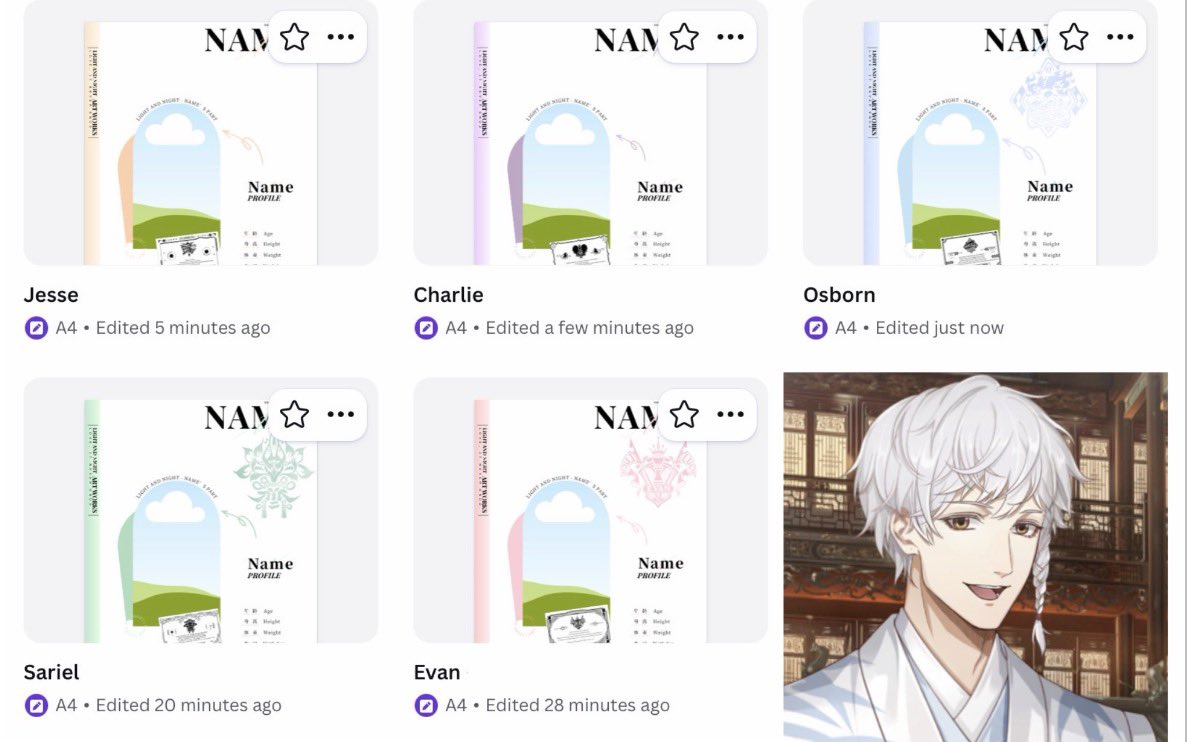 kirievnya's tweet photo. Hello!
I've finished the templates for all five male leads (there is an example on the right).
If you want to use it, I would like it if you could retweet this. Please make sure to read the rules before using it!
Thank you :D

https://t.co/2K2u9sNZXh https://t.co/nVe5bjYTZG