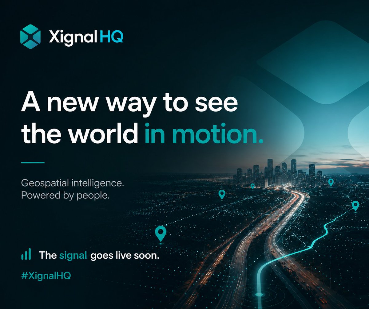 xignalhq's tweet photo. Every journey starts with a decision. Every decision deserves better information.

We're building XignalHQ to help shape a future where movement is more informed, adaptive, and reliable.

This is just the beginning.

The signal goes live soon!

#XignalHQ #GeospatialIntelligence https://t.co/ohSQZNKdbq