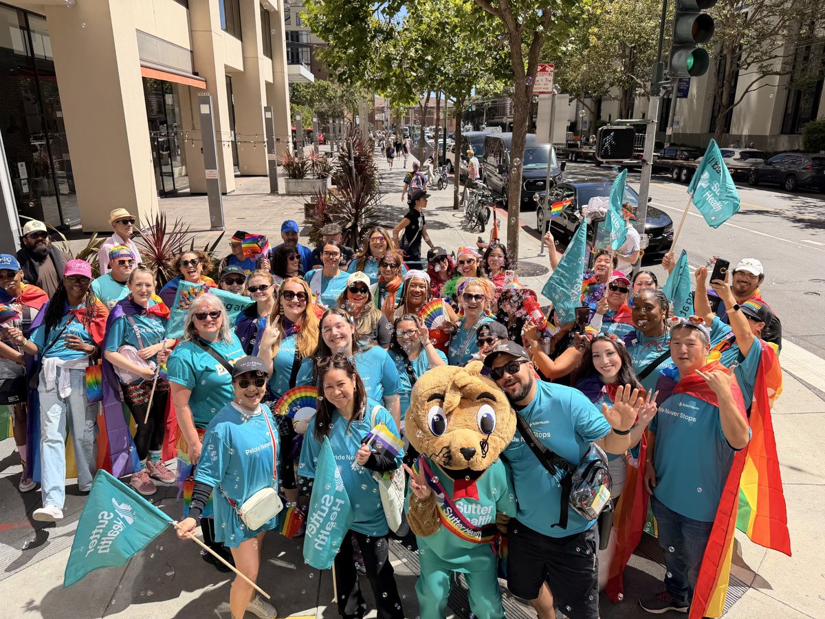SutterHealth's tweet photo. Pride Month came to life across our communities. ๐
In Sacramento and Crescent City, #TeamSutter showed up in support. That momentum carried into San Francisco, where one of the largest Pride celebrations brought communities together in a powerful way.
Weโre grateful to everyone who made these moments possible and helped create a sense of belonging at every stop along the way.
#PrideMonth #SutterProud