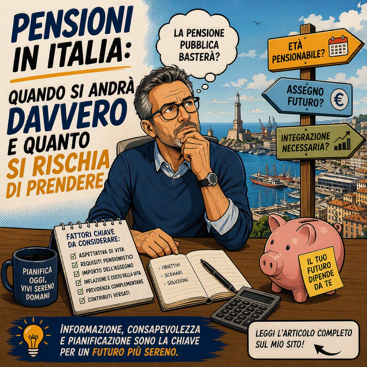 d_f_barbieri's tweet photo. Potresti andare in pensione più tardi di quanto immagini.
Ma la vera domanda è: quanto prenderai?Ho approfondito il tema di pensione, assegno pensionistico e previdenza complementare in questo articolo:👉
https://t.co/0GxDWpykwn https://t.co/oTuHvUxA51