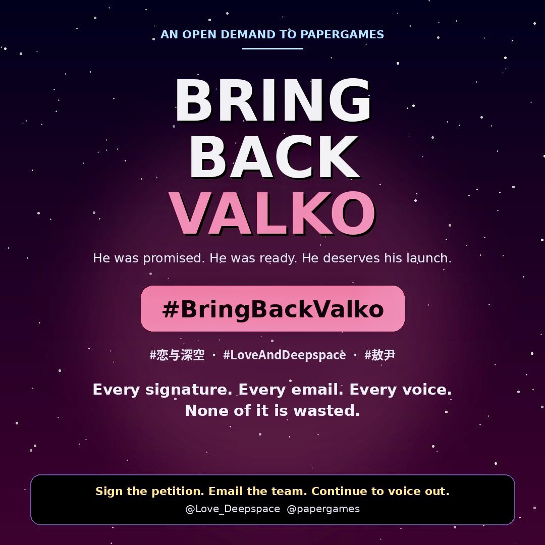 Irandial's tweet photo. Awooooooo!!!!
#Valko #JusticeForValko #恋与深空 #敖尹 #LoveAndDeepspace #LADS #BringValkoBack #SaveValko #BringBackValko
#LADSValkoReturn https://t.co/p0hVFesH29