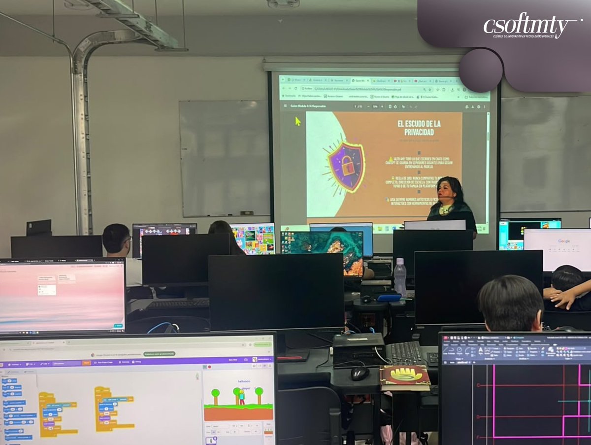 Csoftmty's tweet photo. 🤖 Taller "Descubriendo la Inteligencia Artificial" en la U-ERRE.
Como parte del #VeranoCiberista, seguimos acercando a los jóvenes a las competencias de la Industria 4.0, impulsando innovación, liderazgo y talento para el futuro. 👩💻👨💻
#Csoftmty #STEM #IA @MSIFoundation #UERRE https://t.co/rM7yQr6ya3