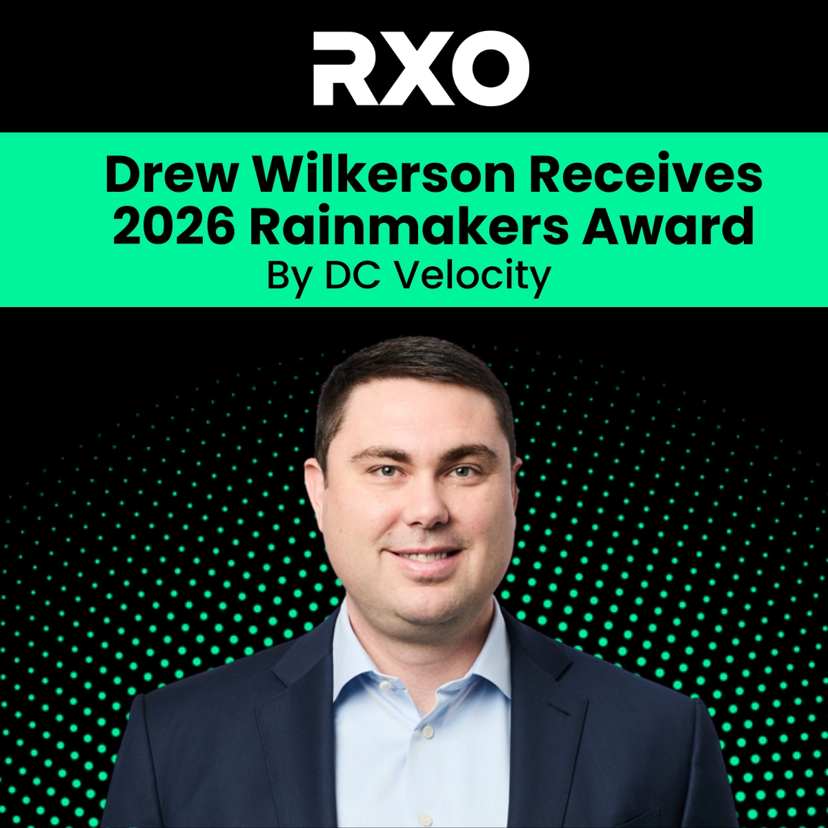 rxoinc's tweet photo. Congrats to RXO's CEO, Drew Wilkerson, on being named a 2026 Rainmakers Award winner by DC Velocity!  This recognition highlights his leadership, industry impact, and commitment to advancing the logistics space. Proud to see his influence helping drive RXO and the industry forward.

Learn more here: https://t.co/CdWmX6Oncb
