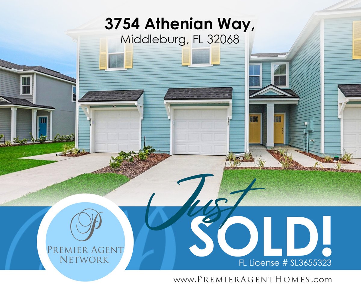 PremierAgentN's tweet photo. ** Sold **
3754 Athenian Way, Middleburg, FL 32068 | $240,990
Townhomes | 3 Beds โข 2.5 Baths โข 1,433 sqft โข 1,742 sqft lot
Sold by Juan De Jesus Guzman Abadwith Premier Agent Network
https://t.co/f76SczkBJT
#Middleburg #FL #Florida #Townhomes #residential #premieragentnetwork https://t.co/eSSLFolgjC