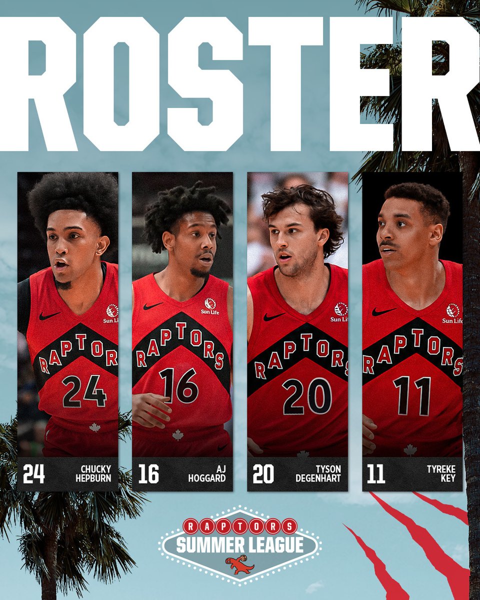 Raptors's tweet photo. Summer League roster is set ☀️ https://t.co/ULW7kwgqNx