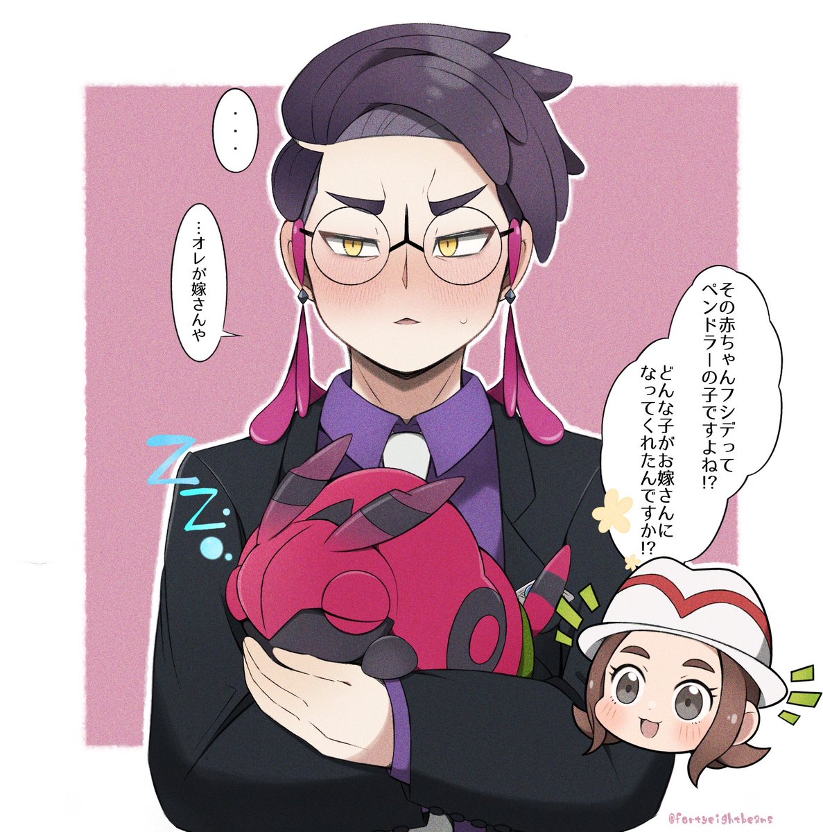 fortyeightbeans's tweet photo. ペンの為に嫁さん探ししようとしたら自分が嫁さんになったスバさん（ペンカラ）の話を描こう思って原稿始める前に描いてたやつ https://t.co/49TKLqsC8o