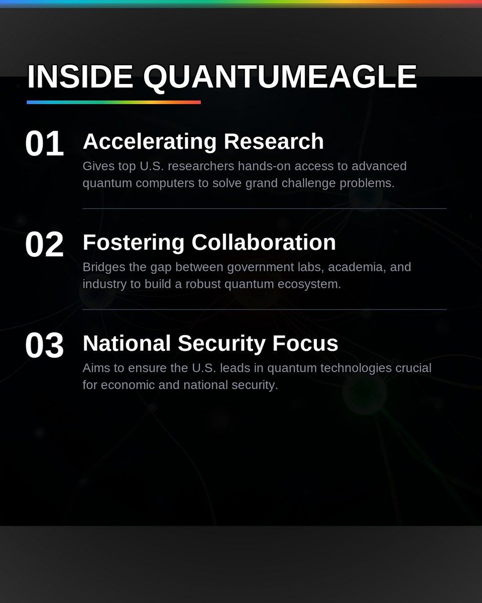 VibedeskDev's tweet photo. The NSA just launched QuantumEAGLe, a new program giving researchers access to government-funded quantum computers. The goal: accelerate breakthroughs and maintain the U.S. lead in the global quantum race. #QuantumComputing #NationalSecurity #NSA https://t.co/gNLmnFMXxq