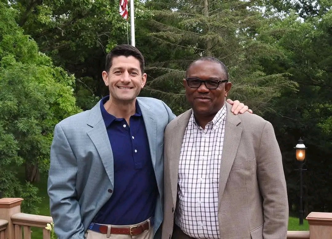 Chima_Obi1234's tweet photo. Peter Obi on the 28th June 2017 with the then Speaker of the USA House of Representatives, Paul Davies Ryan shortly after meeting with Peter Obi in USA.

Paul Ryan was the Speaker of the USA House of Representatives from 2015 to 2019, so as at the day this meeting was held and pictures taken, Paul was the Speaker of the USA House of Representatives. 

Where Peter Obi as a private citizen has gone, some people even with the highest office in the land cannot even dream of them. Some people Peter Obi knows and have met as a private citizen, some people even with the highest office in the land cannot dream of meeting or knowing them.

Peter Obi's Presidency will unlock international reputation for Nigerians like never before. Nigerians are being treated without any respect across the globe because of the type of leaders we have over the years. South Africa will not be making mouths for us if we have a president like Peter Obi.

Everything rises and falls on leadership 

Nigeria will definitely be OK✌️🇳🇬