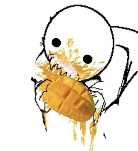 NSQ_Alex's tweet photo. 「マンゴーを食べてる色んなもののイラストにめちゃくちゃハマってて、もう大ファンなんだよね。大好きな milanesa de pollo と同じくらい好きかも。 https://t.co/LYTH8c6Zir
