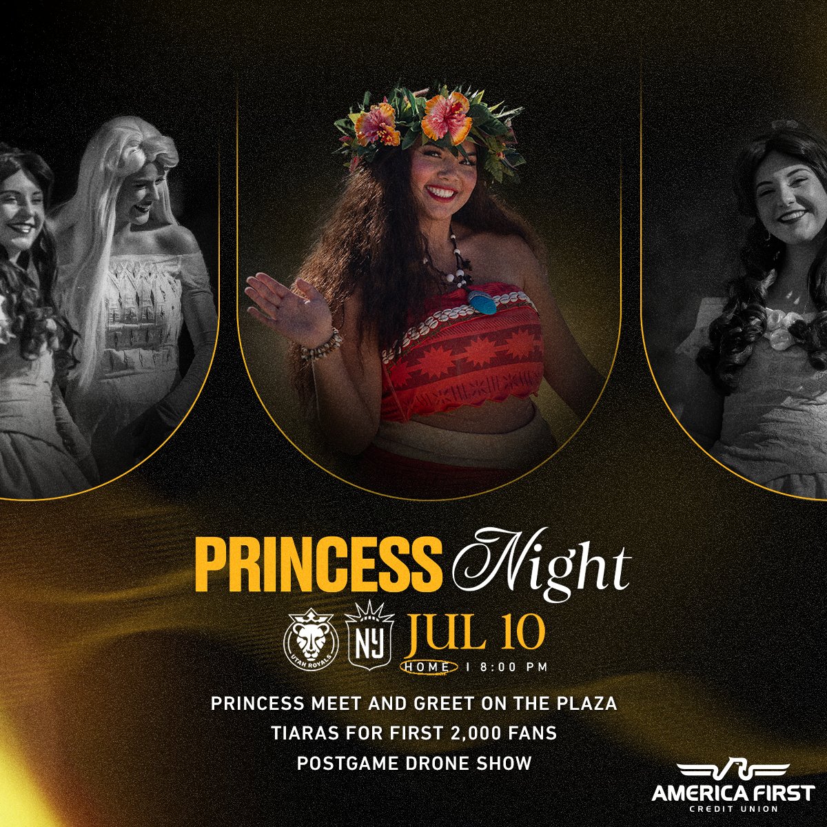 UtahRoyalsFC's tweet photo. Princesses, Matchday Market, and a postgame drone show - all ready for you in our first home match back
Buy your tix for July 10 now: https://t.co/jdcAoSLIBv https://t.co/jMZAy5XNOc