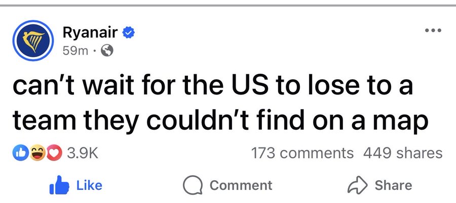 ExConDX's tweet photo. @Ryanair, did you really put this on social media? There are alot of us who know exactly where that country is because we, along with many Britons and other NATO members, saved them from getting wiped off the map by genocidal lunatics. They're welcome, and this one's for you...🖕 https://t.co/0hqliiiZU3
