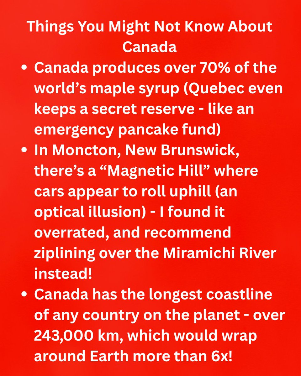 jgmacleodauthor's tweet photo. Things You Might Not Know About Canada
https://t.co/RAhzbla7D4
#Canada #Canadian #IAmCanadian #FunFacts #Canadiana #Ontario #Quebec #NewBrunswick #Trivia #writerslife #momlife #July https://t.co/6RAZeU4ala