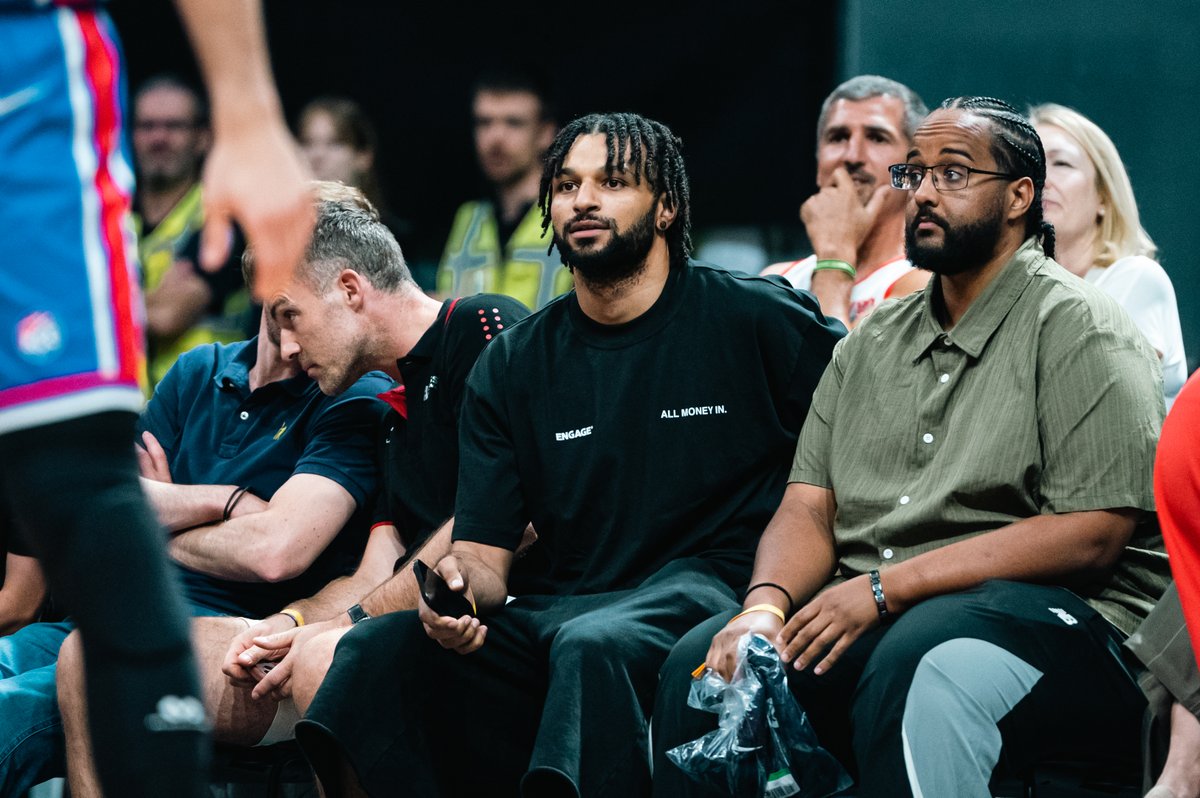 FIBAWC's tweet photo. Look who's in Fribourg 👀

Jamal Murray in the house to support his teammate Nikola Jokic 🇷🇸

#FIBAWC x #StepItUp https://t.co/xTX6295Y29