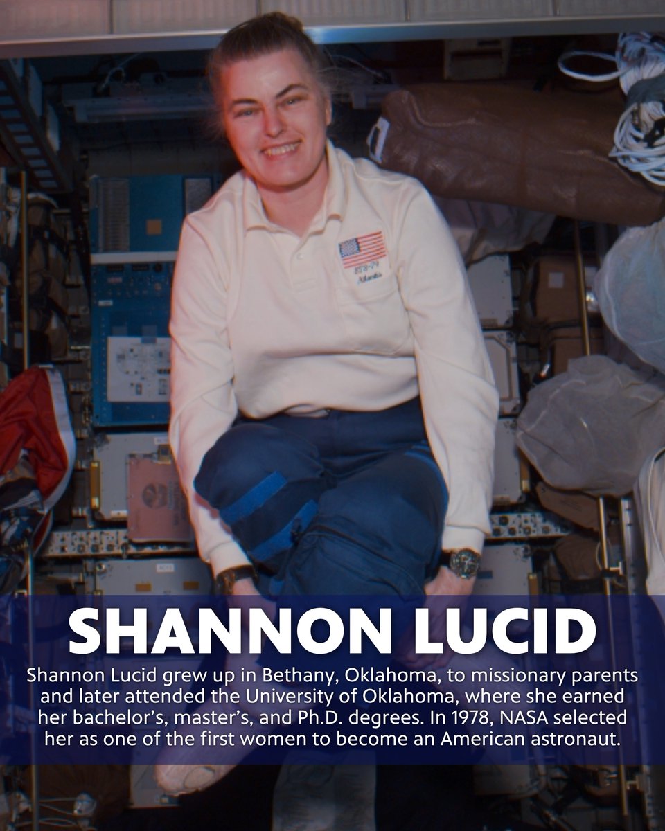 OETAOK's tweet photo. Did you know Oklahoma is the only state to have astronauts involved in every major phase of the U.S. program? 

To meet more Okies who contributed to NASA, check out Back In Time: Space Pioneers tonight, July 2, at 7:30 p.m. live on OETA or via streaming. https://t.co/kMlTNXjXjy