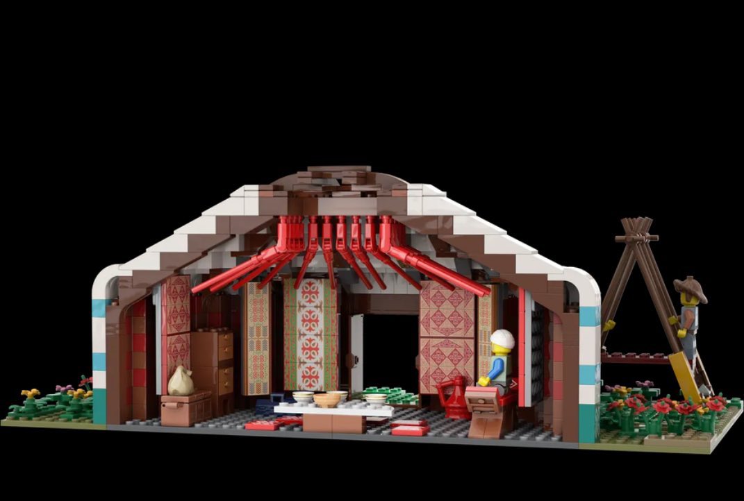 nomadaesthetic's tweet photo. Yurt Lego https://t.co/PzTeyhyLh3