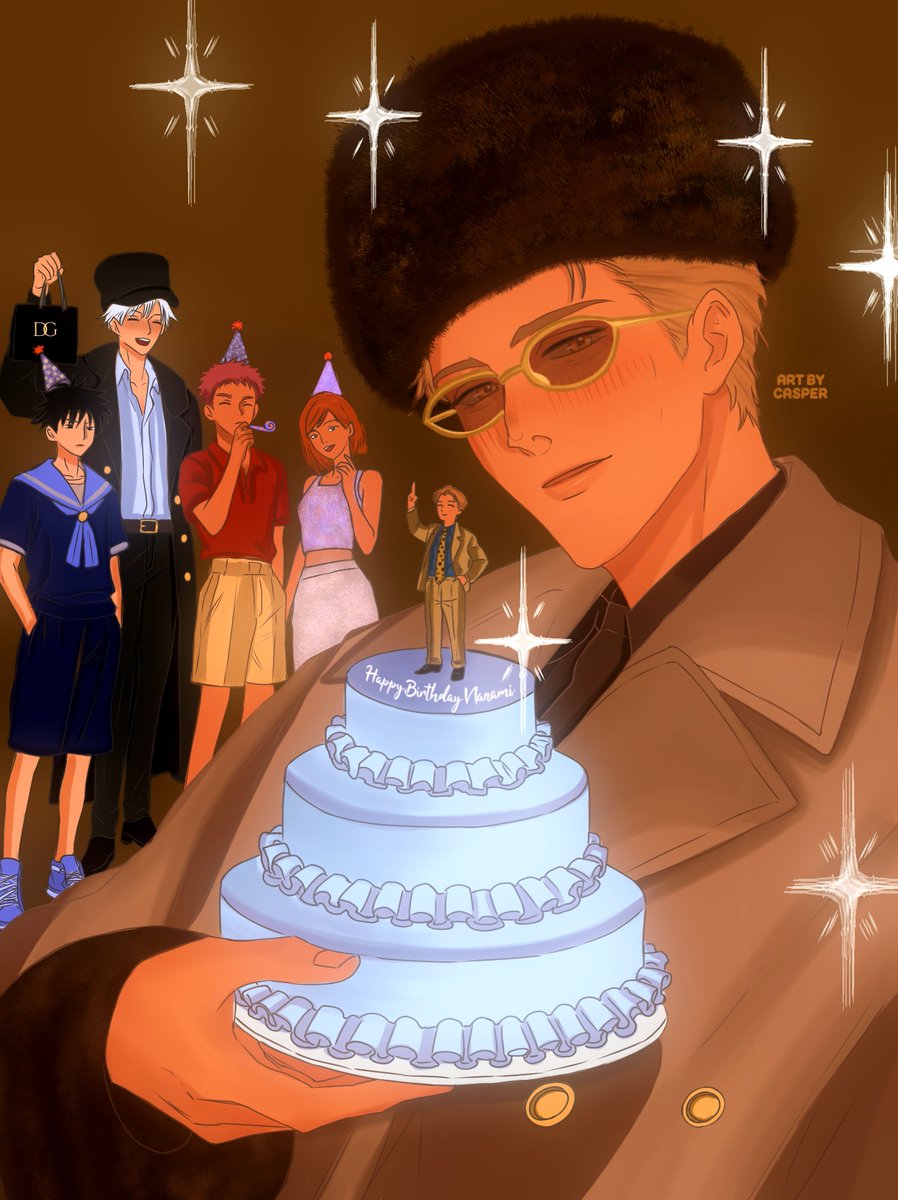 toffeesbox's tweet photo. Happy Birthday Nanami!! (He can spend it with his family) 
#sfw_nnweek26 #nanamiweek2026 #gonana #五七 #jjk #nanamikento https://t.co/ogMowZoazu