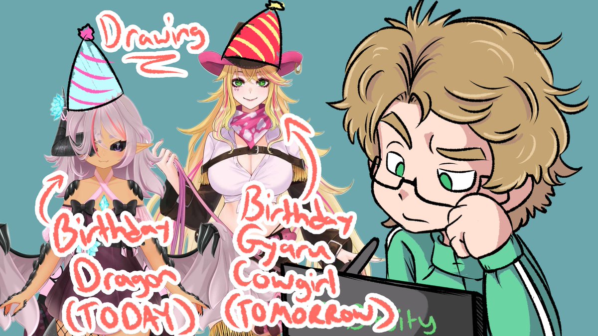 jdiggityart's tweet photo. (no mic) ***top secret art stream*** drawing birthday art for kivvy because it's their birthday today, and most likely starting lineart for lulu lasso's birthday (which is tomorrow)
dont spoil the surprises (i say as i post this)

(((link to stream in replies))) https://t.co/yHyQelLK50