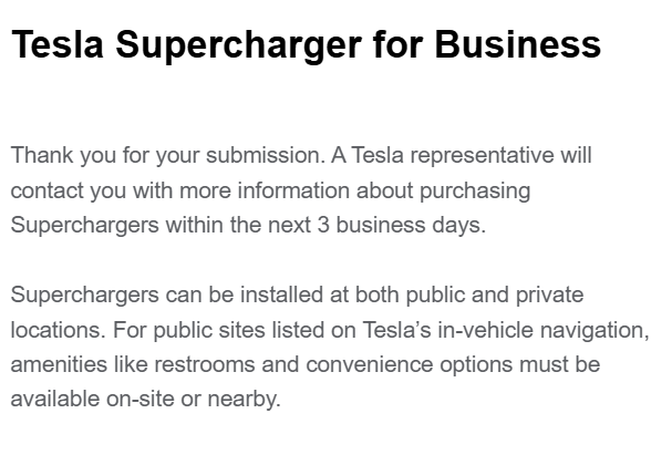 Hipponautical's tweet photo. @tesla @elonmusk Five business days since second request, ten since the first.  Anything we can do here to work together on a supercharger project? https://t.co/hwVBlXyBeX
