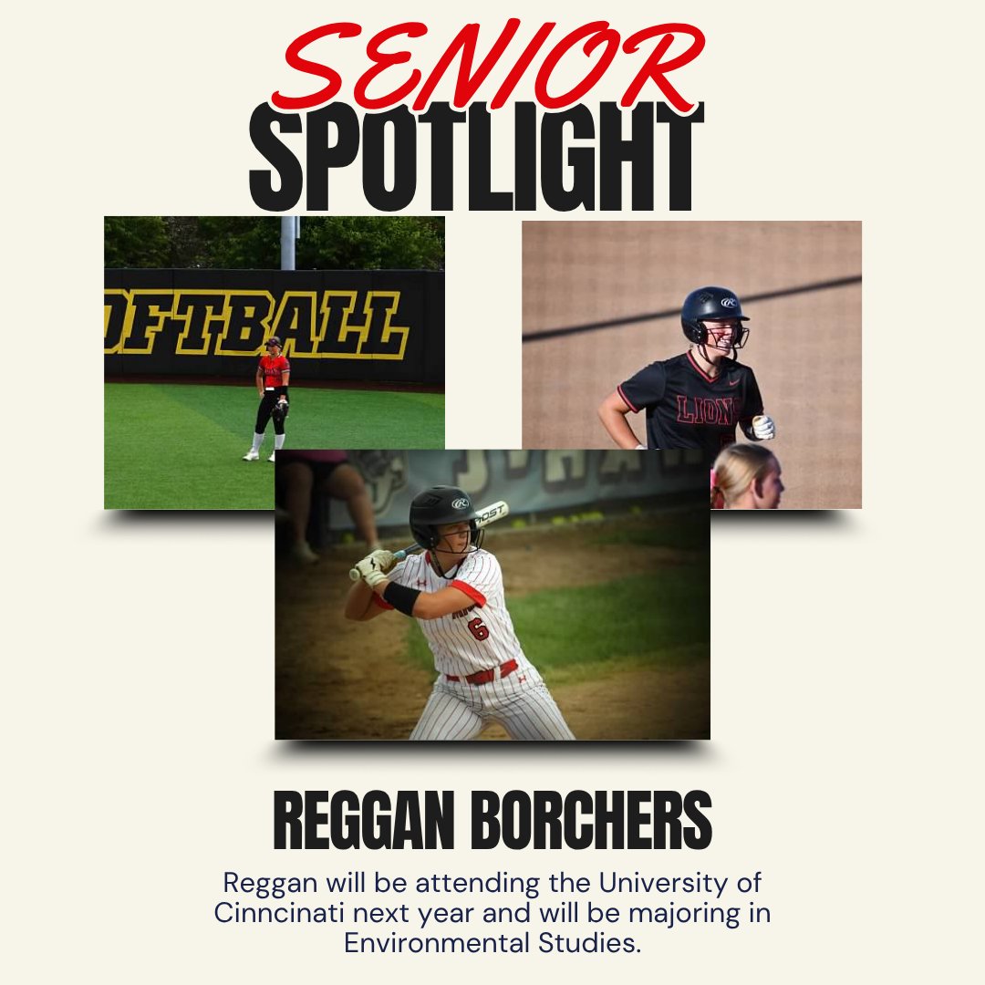 LM_Softball's tweet photo. Our other fabulous senior who will be recognized this evening is our right fielder, #6, Reggan Borchers!

Thank you for working hard to get better every day and for always coming to practice and games with a smile on your face! https://t.co/RmZAIo7mlg