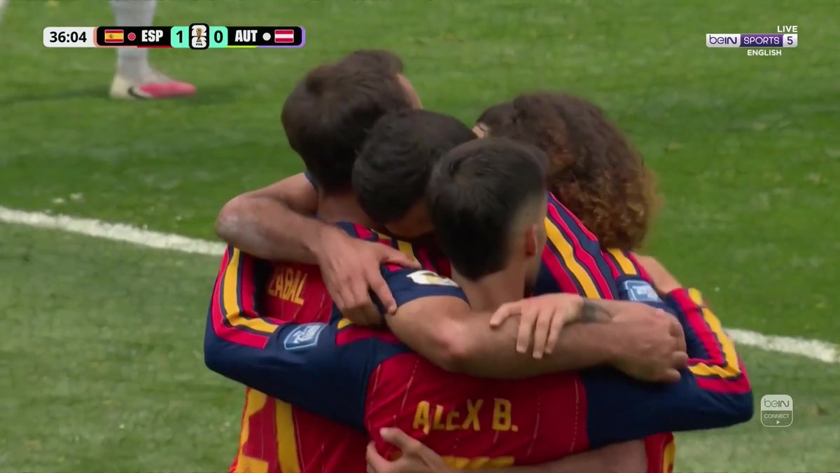 بورو يسجل الهدف الثاني لإسبانيا. إسبانيا 2 - 0 النمسا #إسبانيا_النمسا 