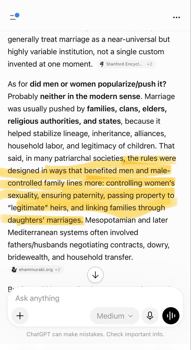 jCrisher116's tweet photo. @VrilmasterKek @cybelethebest No, anthropologically, men primarily pushed and benefitted most from marriage and still do today.  
The difference being that women of today don’t need to sleep with an ugly/bad guy to survive.  
Demand goes down and now there’s a surplus of angry, unworthy men who feel wronged. https://t.co/y2q6E3KpO3