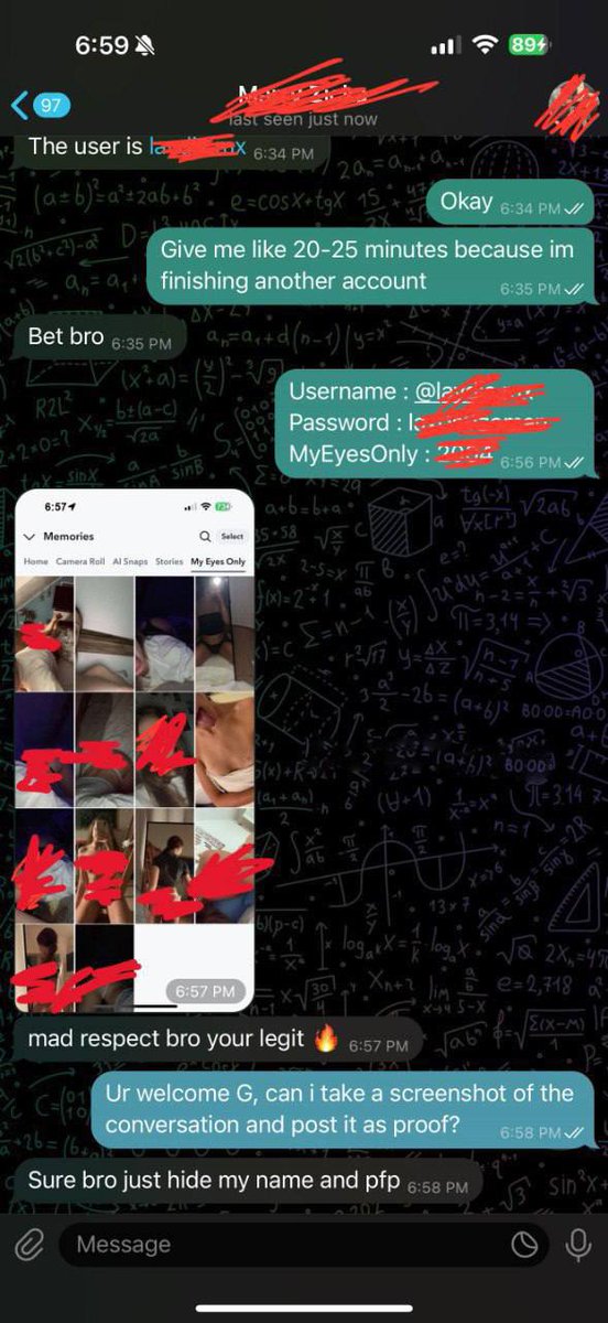 mustafaakaba's tweet photo. Snapchat hacking fast hack on telegram channel ‌ ‌   I hack all social media recovery and access to iCloud, let’s spy her now ans check what she got on her eyes 👀 only ($)€

 #snaphack  #nolimit #momson #nsfwtwtًًً 
#Snapgod‌ #MonkeyApp     #teenage‌ {}($})(>< https://t.co/p096WRJrHx
