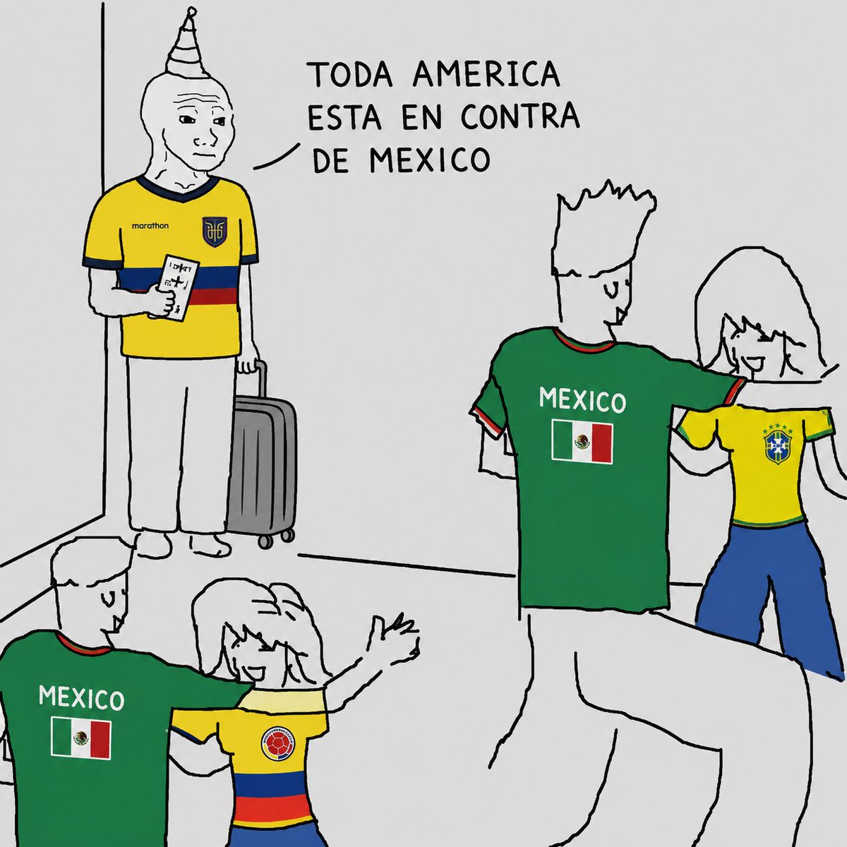 ersogarabato's tweet photo. Toda América en contra de México dicen por ahí. https://t.co/4zH14YARi8