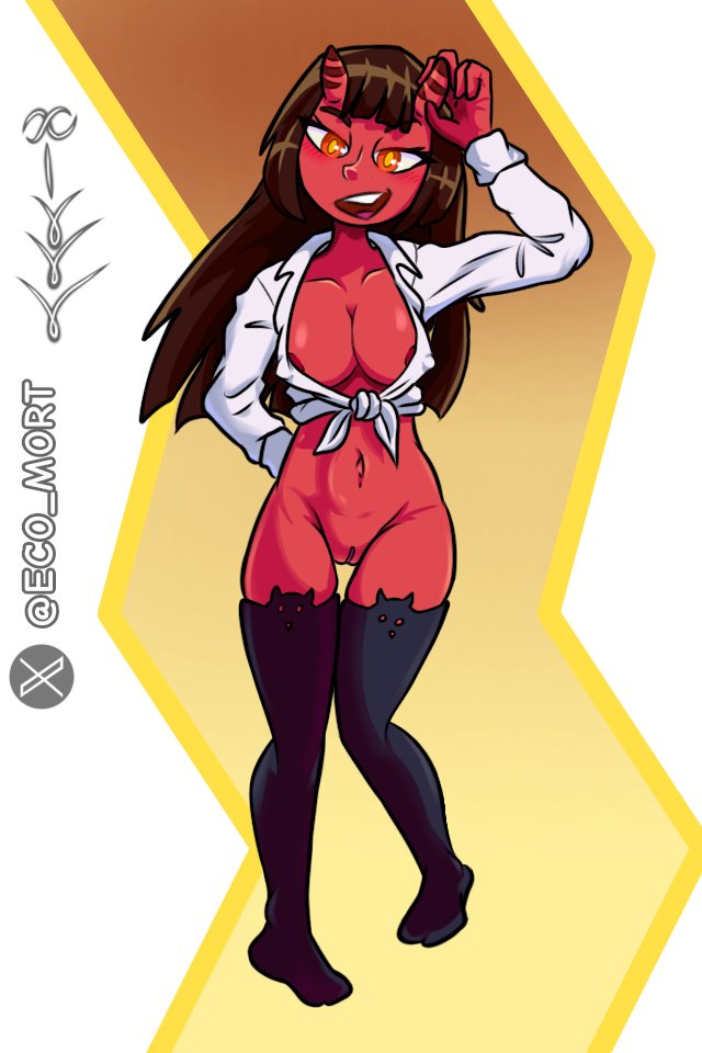 ECO_MORT's tweet photo. Un pedido 
Meru the succubus shirt 
#nsfwtwtًً https://t.co/3W37n5wvAZ