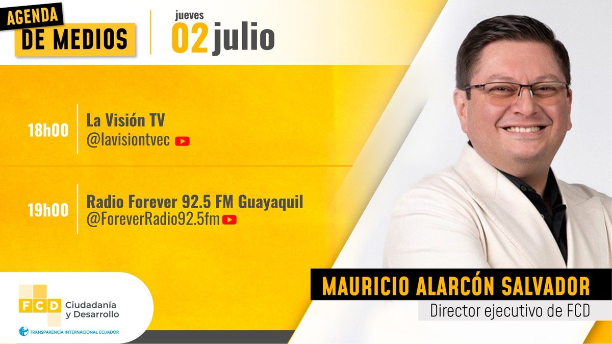 FCD_Ecuador's tweet photo. #FCDenMedios │Te invitamos a escuchar el análisis de nuestro director ejecutivo, @aiarconsalvador, en: https://t.co/bXP6li8uOh