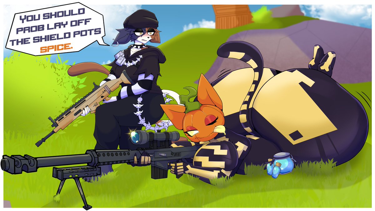 KatDrawsAlot's tweet photo. Spice and meowskulls (repost) https://t.co/4vtNSKPRzY