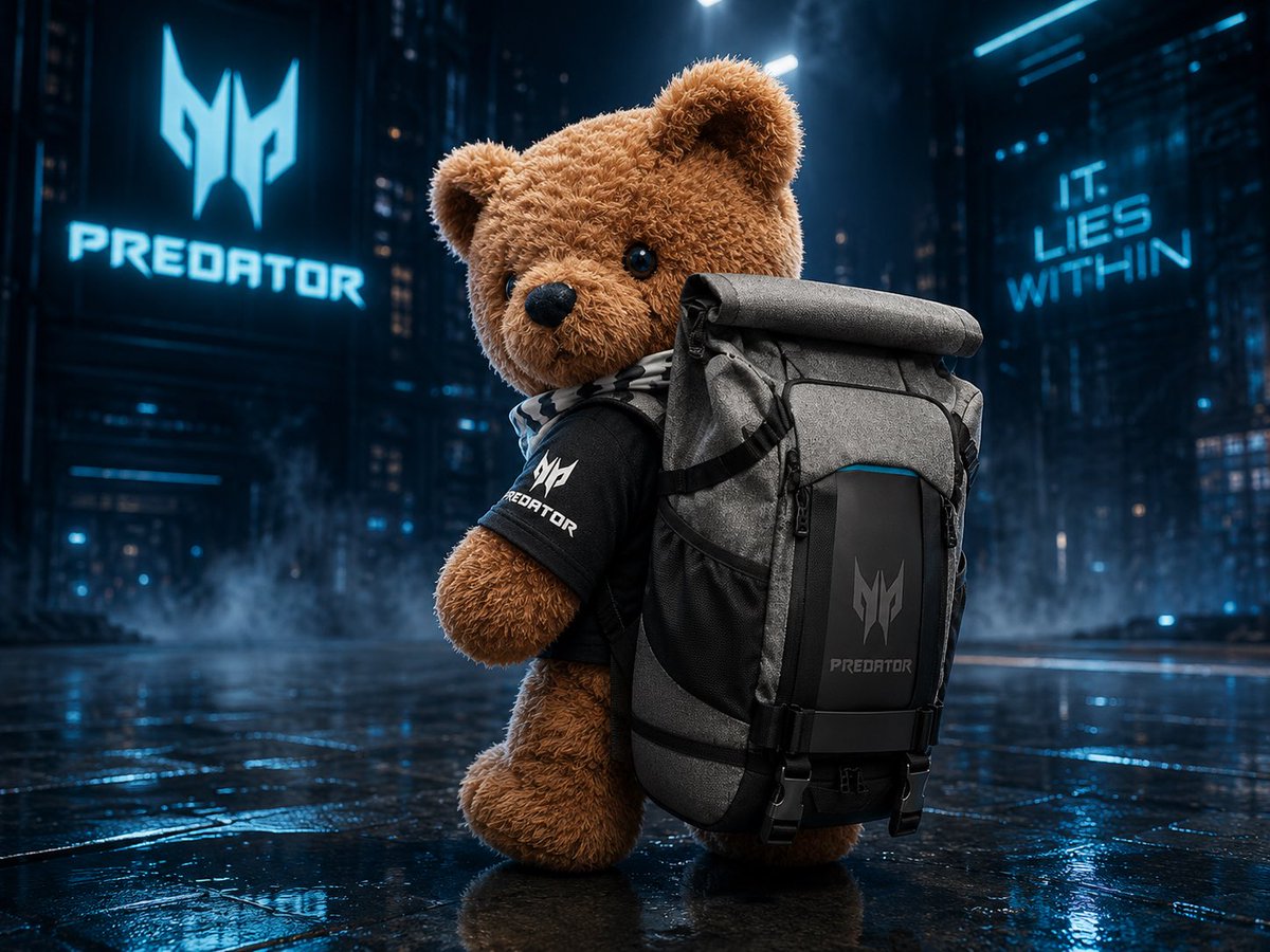 Acer Predator ぬいぐるみ おはくま🧸☁️ 🎒PREDATOR ロールトップ バックパック PBG6A1