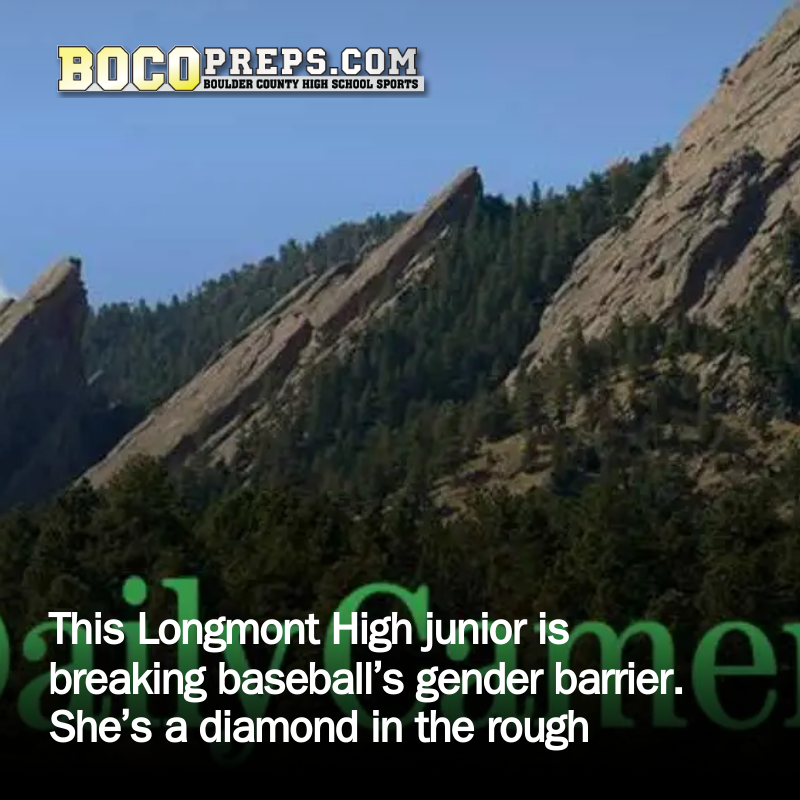 BoCoPreps's tweet photo. This Longmont High junior is breaking baseball’s gender barrier. She’s a diamond in the rough https://t.co/UGorwxW460 https://t.co/hFk209CrzB