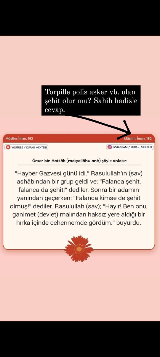 MetehanAksoy112's tweet photo. #Torpil yani hırsızlık olan kul hakkıyla bir iş elde eden hele ki #polis, asker vb. olan #şehit niçin olmuyor "sahih hadis" ile gösterelim. İtibar, ahiretteki azaptan önemli değildir. "şeytan sizi Allah'ın affıyla kandırmasın!" diyen ayeti hatırla! #3Temmuz #Portugal https://t.co/G8heH19Wui