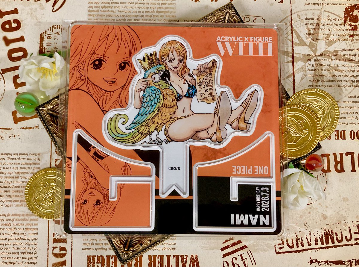 新商品】原画商品 『ONE PIECE』 バースデイアクリル”X