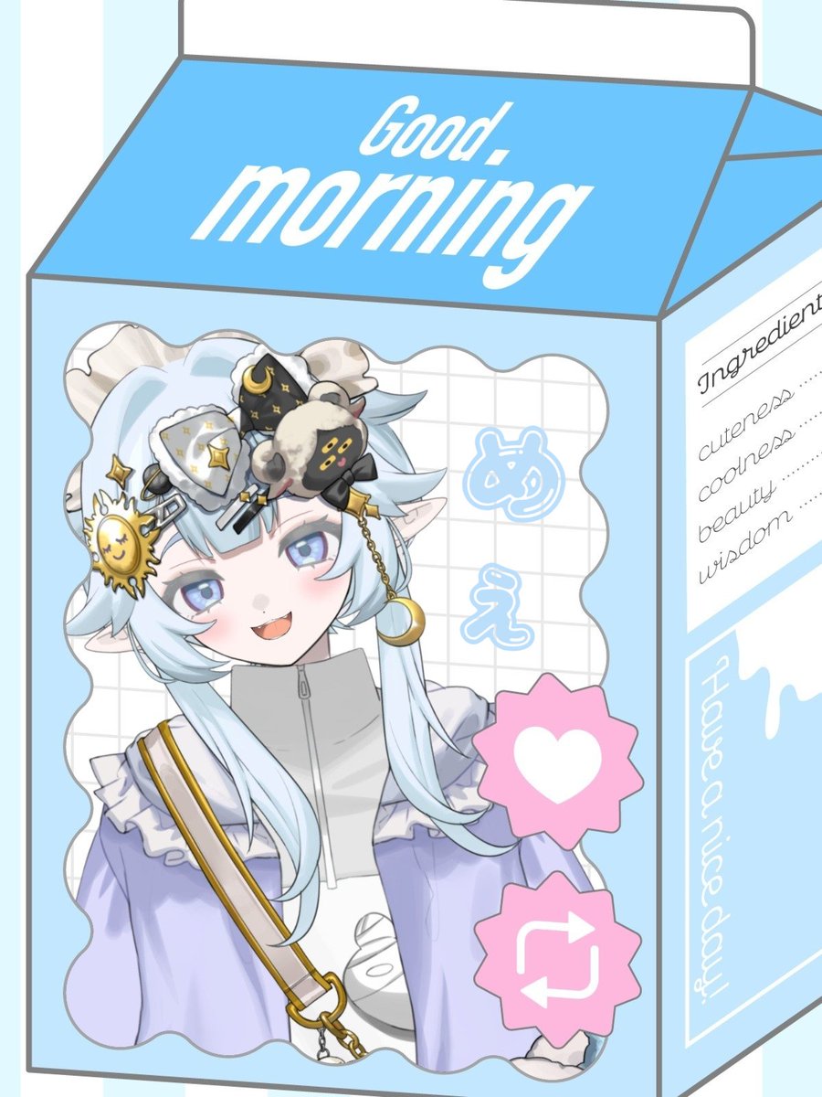mofu_mint0's tweet photo. #おはようＶライバー
みんな、おは羊(よぅ)ꕀ⋆🐑🐾🐾

今日はだいすきなミルク🍼
になってみためぇ🩵🩵🩵

みんなは好きな飲み物ある？
 #Avvyユーザーと繋がりたい https://t.co/5g8z2AzOv5