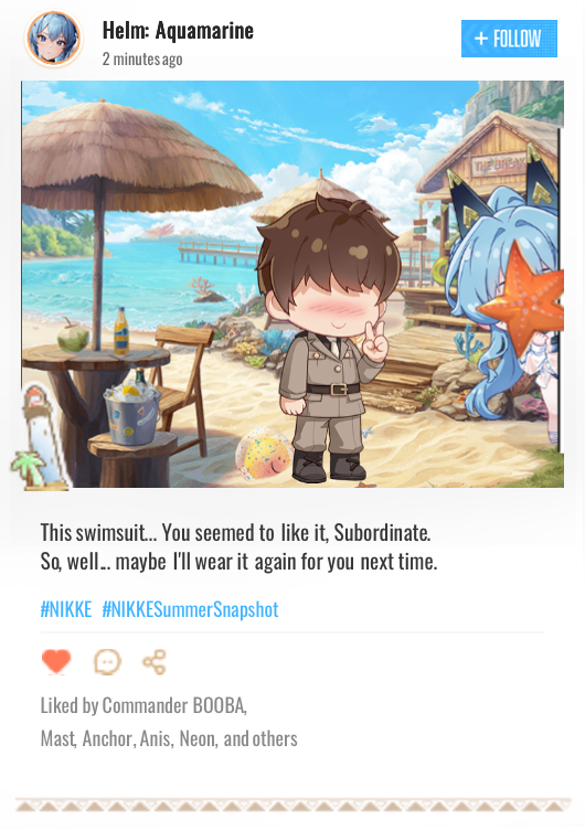 Magic9BallSays's tweet photo. Time for summer fun in Nikke! Peng!🐧

#NIKKESUMMERSNAPSHOT https://t.co/J396iyNF4l