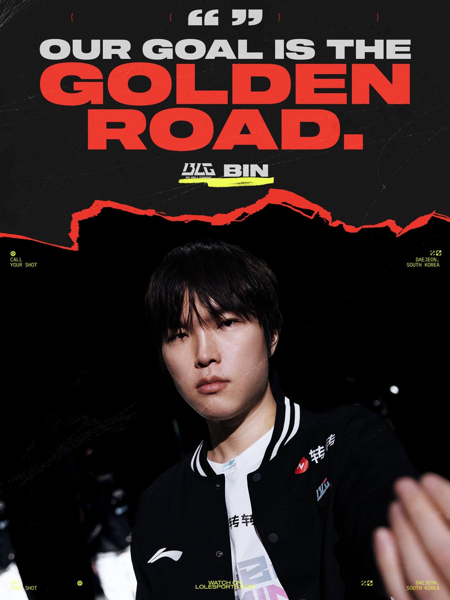 lolesports's tweet photo. EYES ON THE GOLDEN ROAD. https://t.co/o6R6cnukDU
