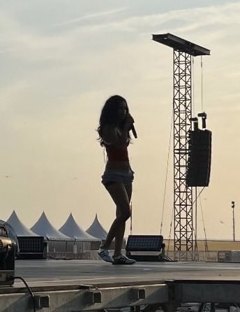 zacisontime's tweet photo. tyla doing a sound check on the stage for afro nation https://t.co/OrK840w58p