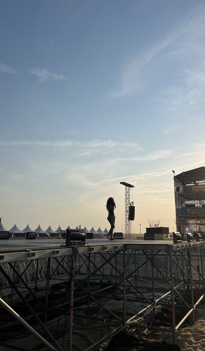 zacisontime's tweet photo. tyla doing a sound check on the stage for afro nation https://t.co/OrK840w58p