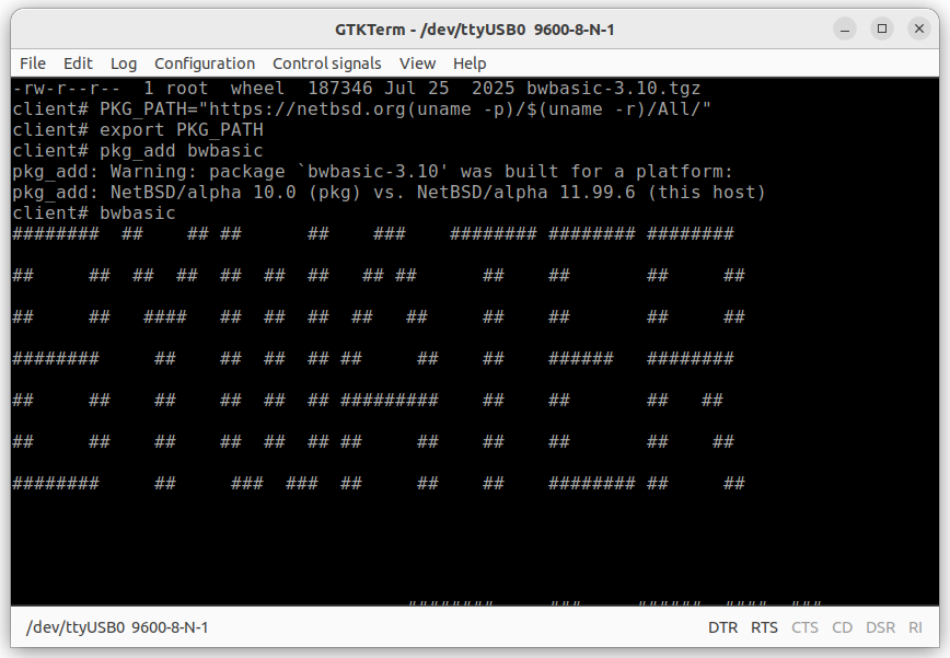 kanpapa's tweet photo. ネットワークにつながったのでパッケージをインストール
#NetBSD #AXPvme #DECalpha #VMEbus https://t.co/GaUjinfcjB