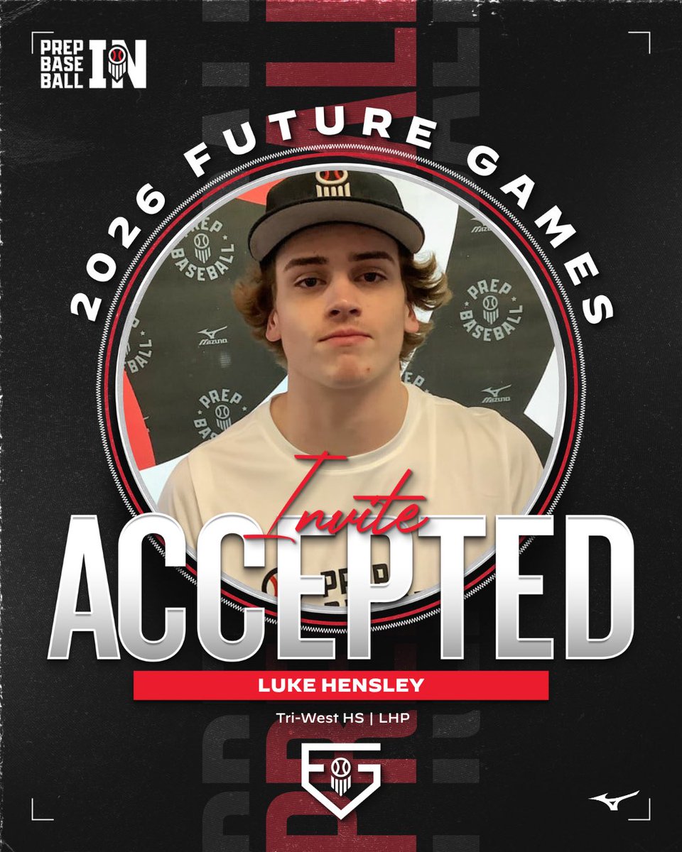 PrepBaseballIN's tweet photo. 𝗙𝘂𝘁𝘂𝗿𝗲 𝗚𝗮𝗺𝗲𝘀 | 𝗜𝗻𝘃𝗶𝘁𝗲 𝗔𝗰𝗰𝗲𝗽𝘁𝗲𝗱 

‘28 Luke Hensley (@luke_hensley28) is set to rep #TeamIndiana at #PBFG26🌟

6’5” 185, uber-projectable southpaw w/ a sky-high ceiling.

#2 player in the class and the #8 lefty in the country 👍

↳ https://t.co/O3x3mHn4pF https://t.co/5iOPInl1Fs