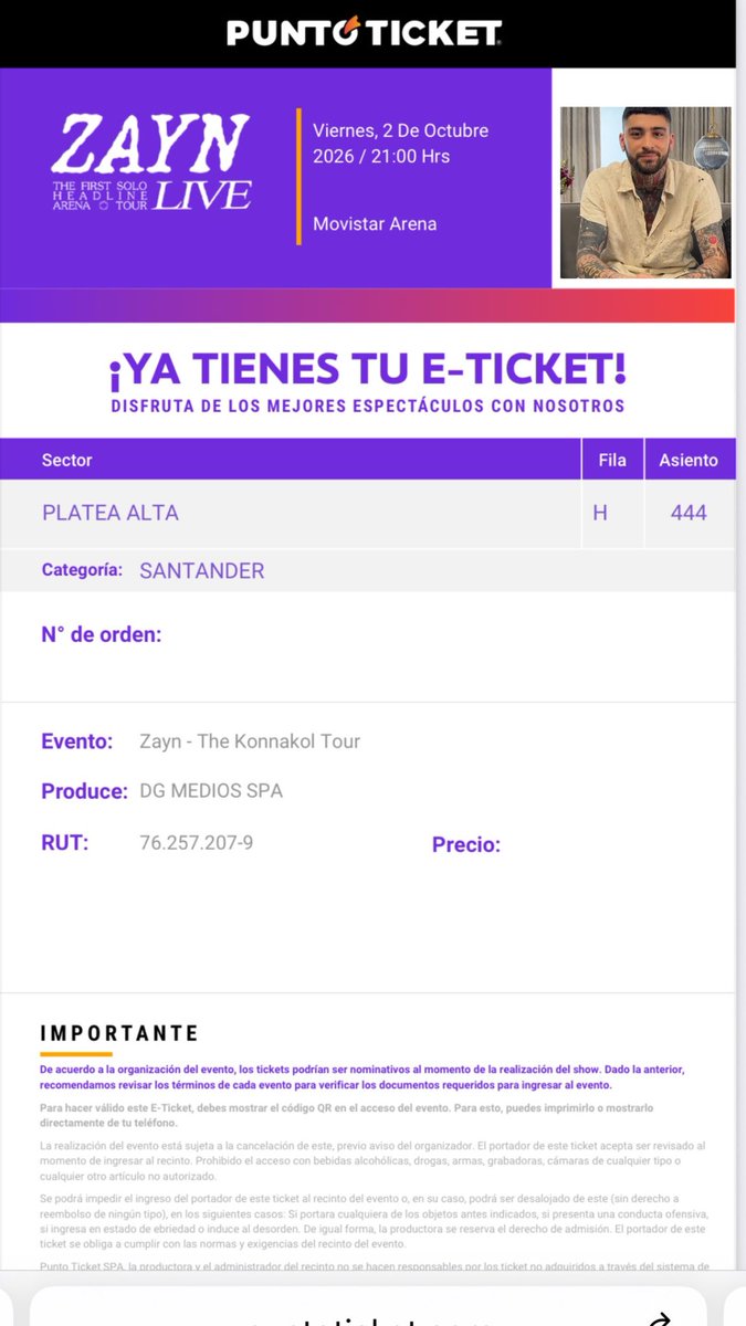 onlyforth4braVe's tweet photo. Oigan en otras noticias estoy vendiendo mi entrada a Zayn y 5SOS… por si les interesa, a precio costo conversable https://t.co/rZiPMDtLr1