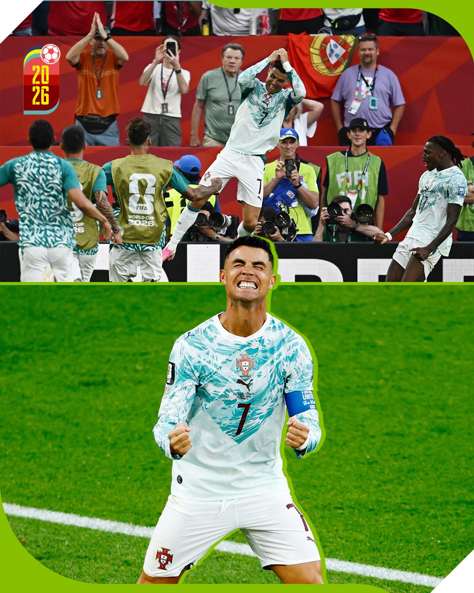 estoenlinea's tweet photo. EL DE SIEMPRE, HACIENDO LO DE SIEMPRE. 😮‍💨

Tenía que aparecer el mejor de todos los tiempos para empatar el marcador, Cristiano Ronaldo desde los 11 pasos empató el marcador ante Croacia. ❤️🇵🇹

SIEMPRE TÚ, ERES LA CABRA DE ESTE DEPORTE. 🐐

#ESTOEnElMundial #FIFAWorldCup #FWC26 https://t.co/ChIXWwnE1N