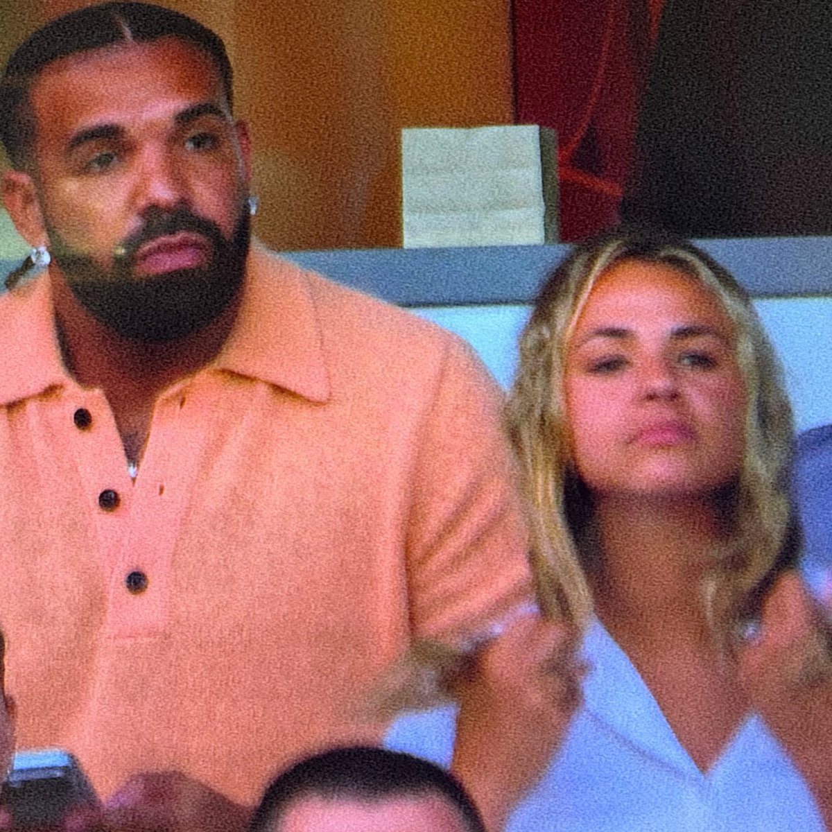 MadridXtra's tweet photo. Drake and SGA’s wife are at the Portugal and Croatia game. 🤝 https://t.co/WkDnO4JlUi