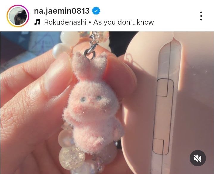itznajaem's tweet photo. oh jaemin adding another bunny plush keychain to his collection 😭😭😭 so cute https://t.co/XkUyg4p0YK