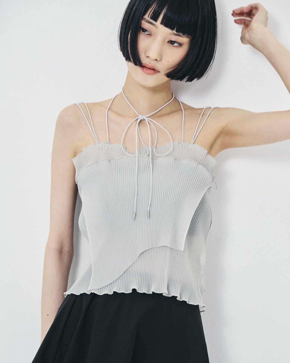 ◻︎kotohayokozaw《STUDIOUS別注》SHEER CAMISOLE GREY 残り5点 最後