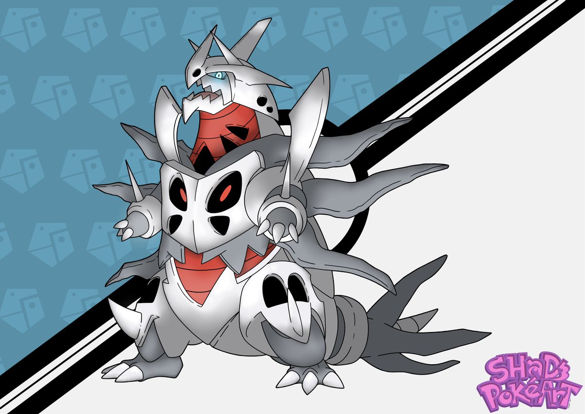 SkyPage16's tweet photo. Mega Aggron x Mega Tyranitar - Request by wolfmarks2 on Tiktok #pokemon #pokemonart #fakemon #pokemonfusion #shadzpokeart #pokemonfanart #aggron #tyranitar #megatyranitar #megaaggron #pokemondrawing #pokemonfan #digitalart #art https://t.co/m7SwApzWtx