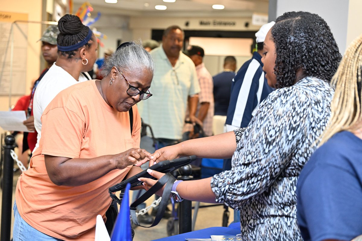 jacksonvamc's tweet photo. Yesterday, we proudly welcomed Veterans and their families to the G. V. (Sonny) Montgomery VA Medical Center for our Freedom 250 Veterans Engagement Day.

As part of America's 250th anniversary celebration, nearly 200 Veterans connected one-on-one with VA staff to learn more about the health care, benefits and services they've earned. 

Representatives from Whole Health, Women Veterans Health, Travel Reimbursement, Patient Experience and other key service areas were available throughout the day to answer questions, provide guidance and help Veterans better navigate their VA experience. We were also grateful to partner with the Veterans Benefits Administration and the Vet Center, whose teams provided valuable information and assistance to Veterans throughout the event.

A special thank you to Magnolia Federal Credit Union for its generous donation of our commemorative Freedom 250 sugar cookies. 

Thank you to every Veteran who attended and to our dedicated employees and partners who made this event possible!