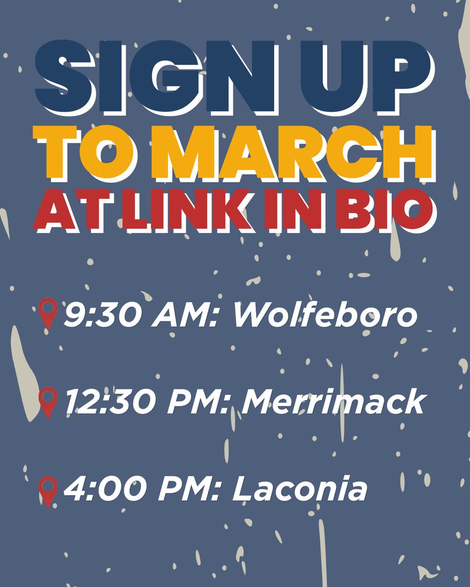 maurasullivan's tweet photo. March with Maura this 4th of July! Team Maura will be marching in parades across New Hampshire’s First Congressional District, and we’d love for you to join us.

📍9:30 AM | Wolfeboro 
📍12:30 PM | Merrimack 
📍4:00 PM | Laconia

Learn more and sign up: https://t.co/OT4CbfGAqm https://t.co/EJlO1pkSk7