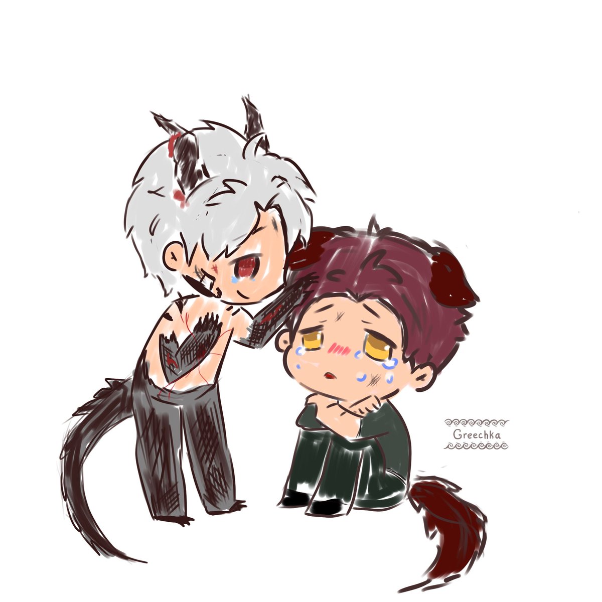 SeaSaffronArt's tweet photo. Don't cry, little wolf. I know how it feels. 
You'll be safe with me now. 

#Sylus #Valko #JusticeForValko #BringBackValko https://t.co/wqjkQDKPUs